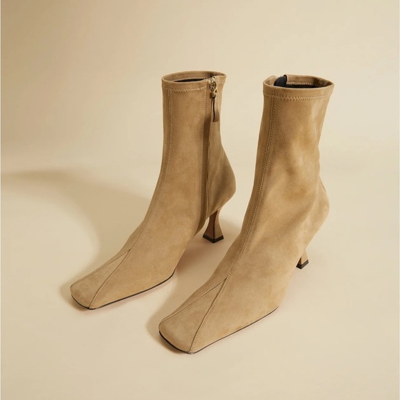 MANU Atelier Women's Stretch Duck Boots, Cappuccino, Tan, 8, NWOT - Picture 2 of 8